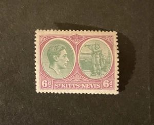 Estampillas de San Cristóbal y Nieves Scott #85 con bisagras - Imagen 1 de 2