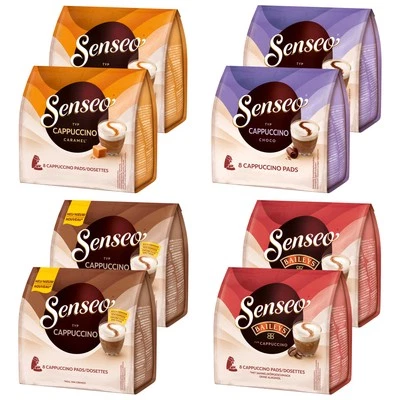 SENSEO Pads Cappuccino Choco Caramel Baileys Vielfaltspaket 4 Sorten 64 Getränke - Bild 1 von 4