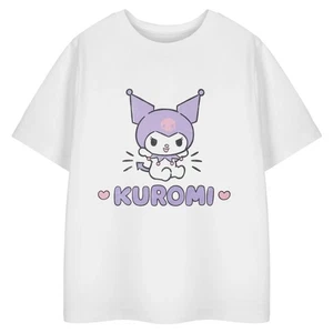 Hello Kitty Girls Kuromi Heart T-Shirt NS8891 - Picture 1 of 2