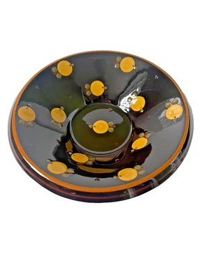 German Pottery  Serving Bowl BEHE Handmade German signed - Image 1 of 4