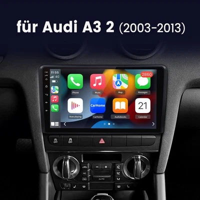 Autoradio Für Audi A3 S3 RS3 8P 8PA 2003-2013 Android 14 GPS Navi RDS WiFi DAB - Bild 1 von 4