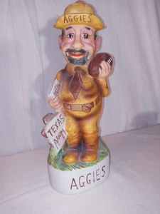 Vintage McCormick Whiskey Decanter 1972 Texas A&M Aggies Handpainted Rare - Picture 1 of 11