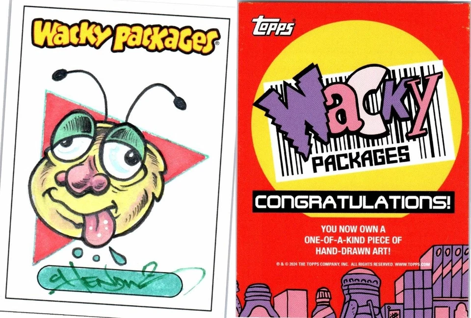 2025 WACKY PACKAGES - ARTIST SKETCH CARD COLORFUL BEE by CHENDEZ   0131 - Image 1 of 1