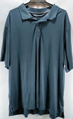 Reebok Golf Polo Mens Shirt Size XXL 2XL Black 1/4 Button Short Sleeve Shirt! - Image 1 of 3