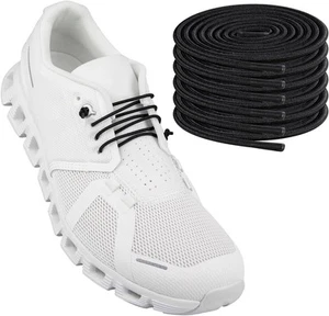 3 Pairs Elastic Shoelaces for ON Cloud 5 & 6 No Tie 22Inch, Black  - Picture 1 of 6