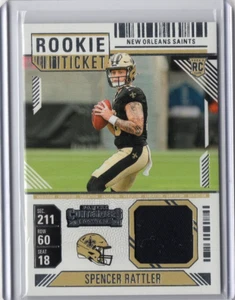 SPENCER RATTLER NFL 2024 Panini Contenders Variation RC Jersey #RTS-SRR Card - Picture 1 of 2