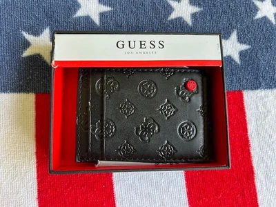 GUESS Men Bifold Wallet Styler Black Ns/Red Brand New Unopened Rn 129919 - Image 1 of 3