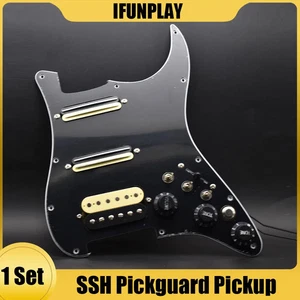 Guitarra Eléctrica ST SSH Golpeador Precableado Doble Bobina Pastilla Placa Rascadora Negra - Imagen 1 de 41