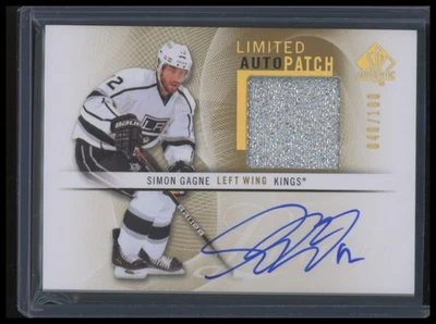 2012-13 SP Authentic Hockey Simon Gagne #10 Limited Patch Auto /100 - Image 1 of 2