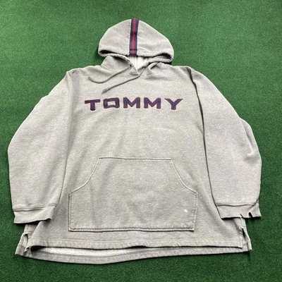 Moletom pulôver vintage Tommy Hilfiger masculino XL cinza 90S Y2K - Imagem 1 de 4