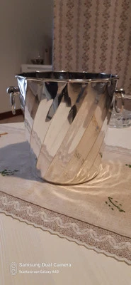 Secchiello Portaghiaccio Champagne Placato Argento  - Immagine 1 di 4