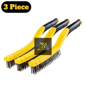 3-Pc Wire Brush Set Carbon Steel Bristles (USA SELLER) SALE - Picture 1 of 3