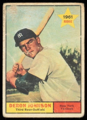 1961 Topps #68 Deron Johnson New York Yankees - Image 1 of 2