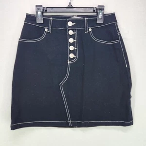 Falda corta vaquera Love Tree para jóvenes pequeña mujer negra con botones - Imagen 1 de 9