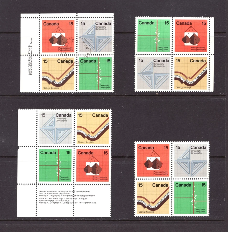 1972 - #585a 585b Study lot MNH & Used - Canada Earth Sciences cv$44 - Image 1 of 1