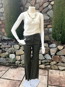 neue ungetragene khaki grüne olive Echtleder Hose von Oakwood Größe 36 - Bild 1 von 14