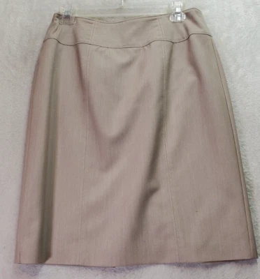 Falda Worthington Línea A Mujer Talla 8 Marrón Ventilada Forrada Bolsillos Cremallera Trasera Foto 1 de 4