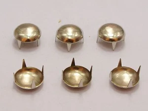 100 Silver Tone Metal Dome Claw Punk Studs Rivets 10mm Belt LeatherCraft DIY - Picture 1 of 6