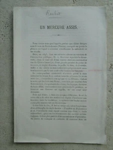 ROUBET : UN MERCURE ASSIS, figurine gallo-romaine découverte à Nevers, 1870. - Picture 1 of 2