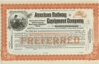 American Railway Equipment Company Stock Certificate