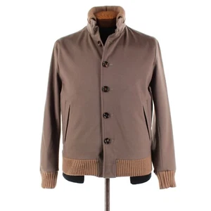 Kired Kiton NWT Ronde Wool Jacket w/ Removable Collar Size 50 (M US) In Brown - Picture 1 of 15