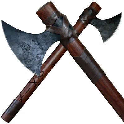 Haller Wikinger Axt Sammleraxt Beil Axtblatt geschmiedet Holzgriff Runenzeichen