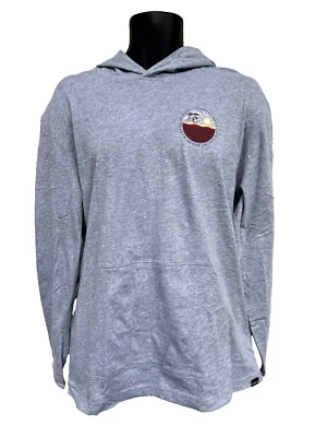 NEW Hurley Hoodie T Shirt Long Sleeve Second Lover Is The Sea Gray Pocket Large - Image 1 of 4