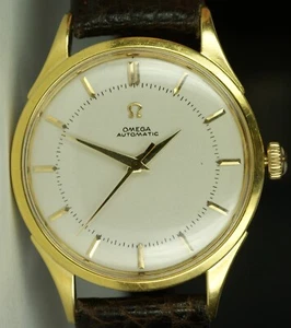 1947 Omega 18K Gold 36mm Oversized Calatrava 2637 Bumper Vtg Swiss Watch C. 351 - Picture 1 of 15