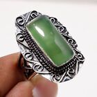 Green Paradise Gemstone Handmade Fashion Ethnic Vintage Jewelry Ring 9" VR 2179