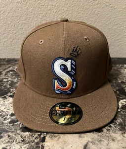 New Era Men's MLB Seattle Mariners Logo Scribble 59Fifty Fitted Hat 7 1/2 BNWT - Picture 1 of 8