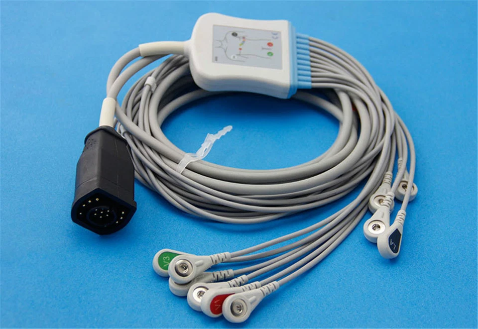 ALPTA ZOLL M and E Series ECG EKG Cable 10 Leads AHA SNAP Compatible