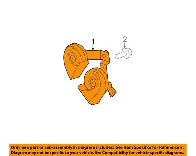 福特原始设备制造商 11-16 F-250 超重型电气喇叭 BC3Z13832A — 第 1/2 张图片