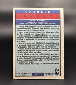 Charles Barkley 1991 Fleer Pro Visions #3 RARE BLANK FRONT ERROR 1/1 - Picture 1 of 2