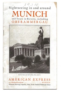 Folleto de viaje Munich Alemania 1934-American Express-Baviera-Oberammergau - Imagen 1 de 4