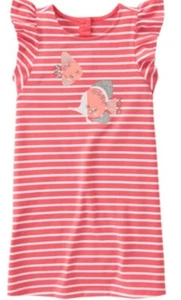 Gymboree Girls sz 12 "Mermaid Cove" Striped Fish Dress NWT - Picture 1 of 3