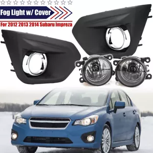 Luz antiniebla de parachoques con bisel de cubierta de lámpara moldura cromada para Subaru Impreza 2012-13 2014 - Imagen 1 de 17