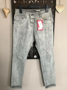 Please Italy Jeans P78 super Waschung Gr. S 38 Boyfriend coole Details grau - Bild 1 von 4