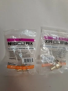 2 NIBCO PEX 1/2" X 1/2" Female Thread Adapter PX81270XR1 Lead Free Bronze - Picture 1 of 4