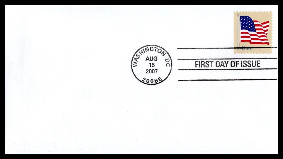 US FDC # 4190 41c Flag. From Bkt, usps on right none   2007, 9J892 - Image 1 of 1