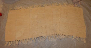 7 Woven cotton placemats BOHO off white raw cotton yarn - Picture 1 of 3