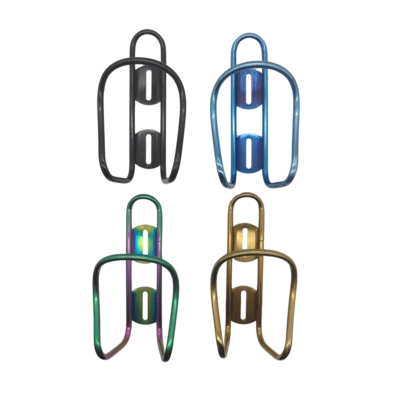 Black Blue Gold Titanium Ultra Light Water Bottle Cage With Free M5 Ti Bolts - Image 1 of 4