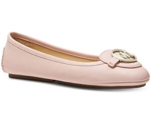 NIB Size 6 Michael Kors Lillie Leather Moccasin Soft Pink Gold BRAND NEW