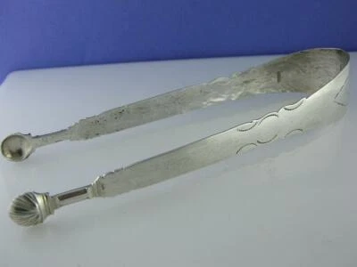 Pinzas de azúcar WILLIAM HAVERSTICK LANCASTER PA c1700s-1800s RARA moneda plata Foto 1 de 4