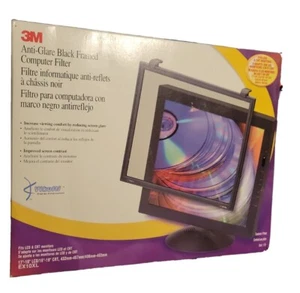 3M EX10XL Black Framed GLARE Filter Fit 17 - 18" LCD Monitor Measure Diagonally  - Picture 1 of 2