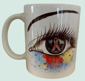 Autism ribbon eye mug - Bild 1 von 8