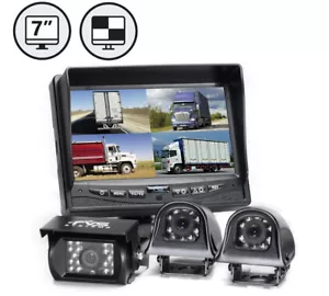 Rearview Safety 9" Backup Camera System w/Quad View Monitor 2 Side 1 Rear Camera - Picture 1 of 7