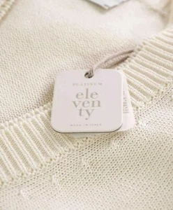$ 675 ELEVENTY - Elfenbein Baumwolle MOP Knopf Weste Pullover Weste - Medium - Bild 1 von 5