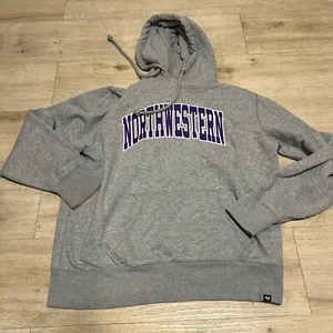 47 Brand Northwestern Wildcats Hoodie Pullover Sweatshirt NCAA grau Large - Bild 1 von 8