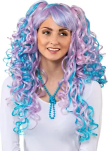 Perücke Candy mit Ansteckhaaren Meerjungfrau locken Fasching Karneval - Bild 1 von 2