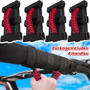 4 x Roll Bar Grab Handles Grip Handle for Jeep Wrangler YJ TJ JK JL Gladiator JT - Foto 1 di 8